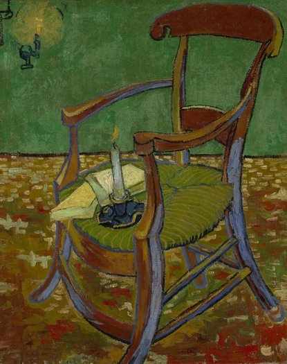 fabric death sponsor Paul Gauguin's Armchair Van Gogh Reproduction | Van Gogh Studio