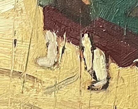 detail Framed Bridge in the Rain detail Van Gogh reproduction