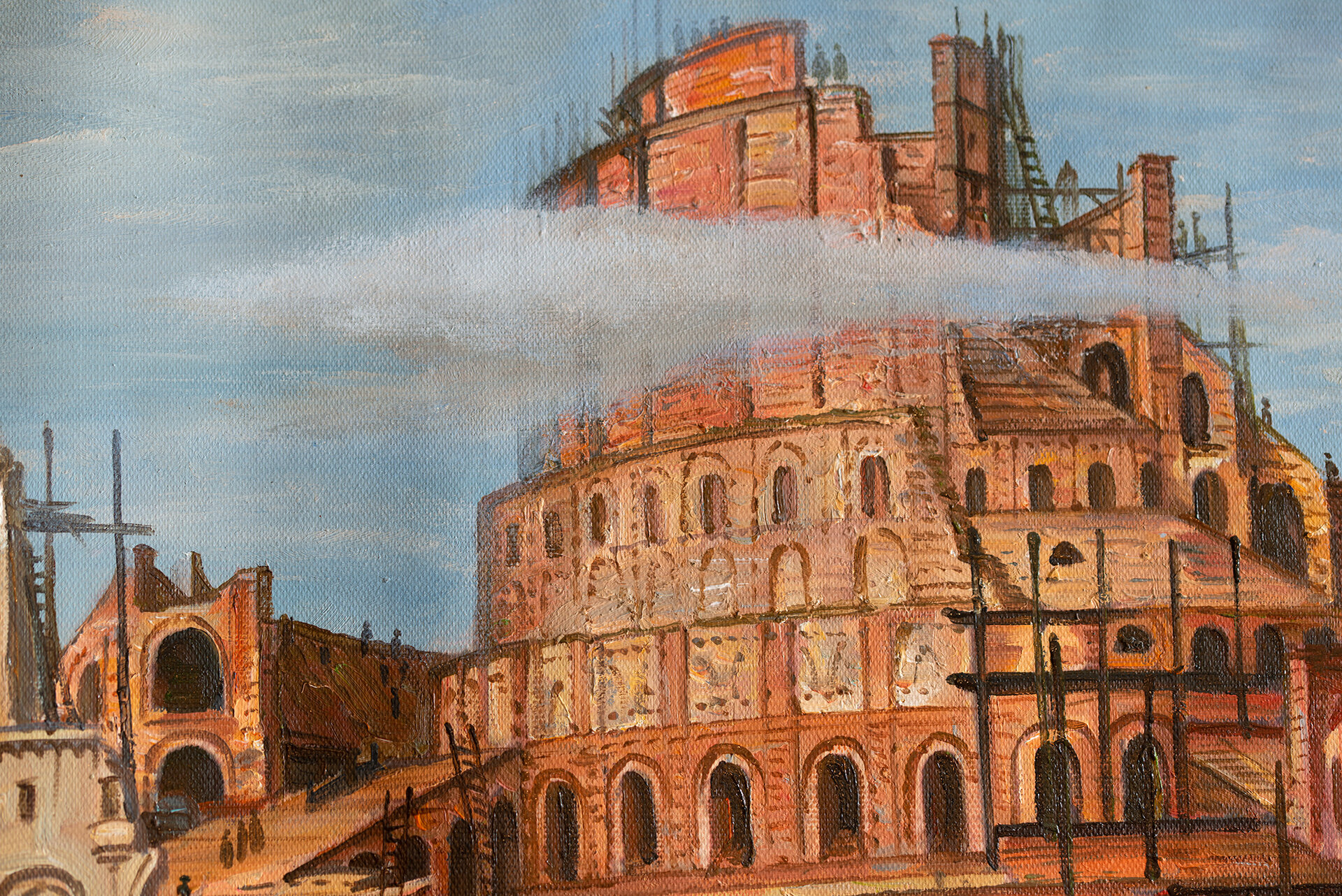 detail Tower of Babel Pieter Breugel reproduction