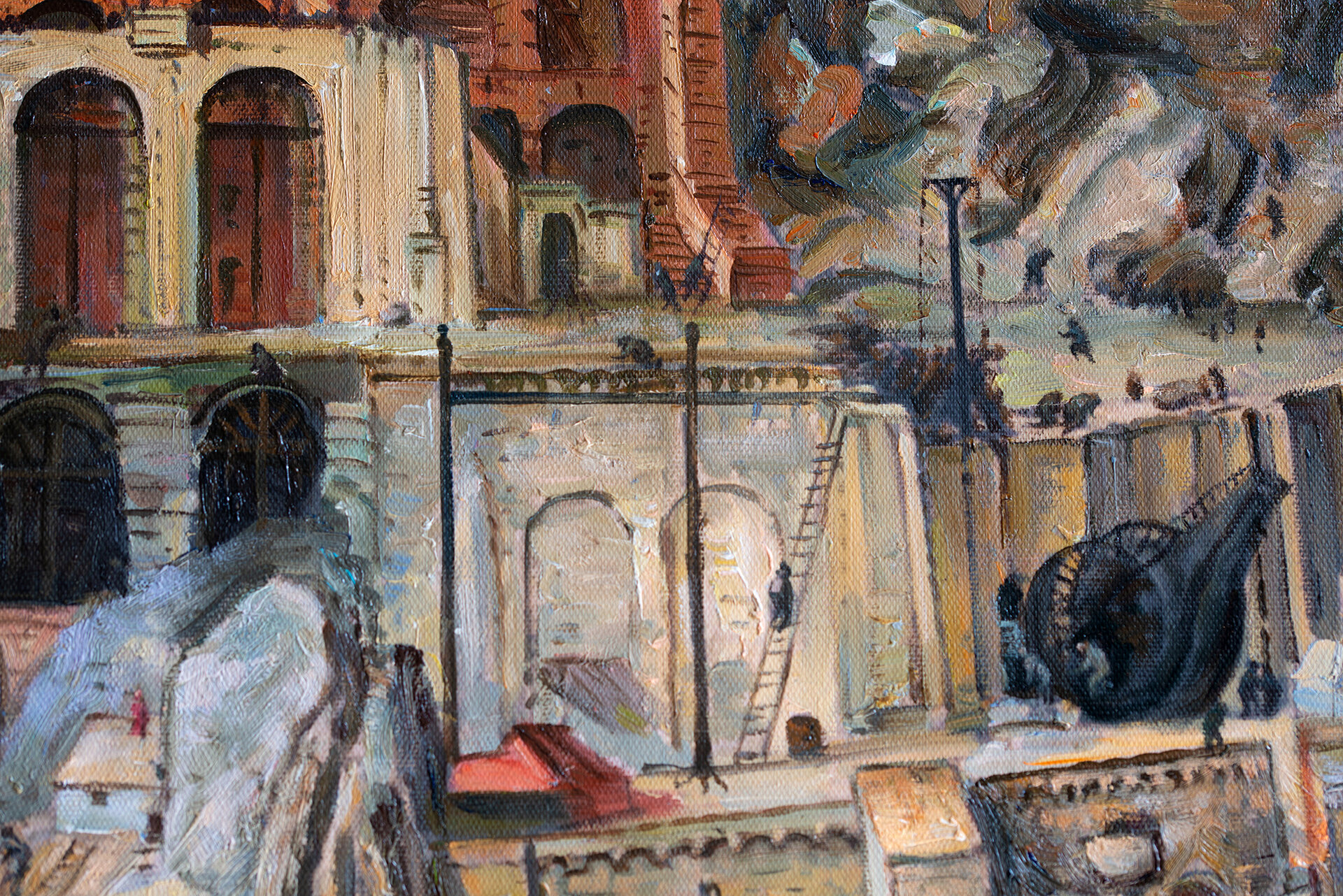 Tower of Babel Pieter Breugel reproduction detail