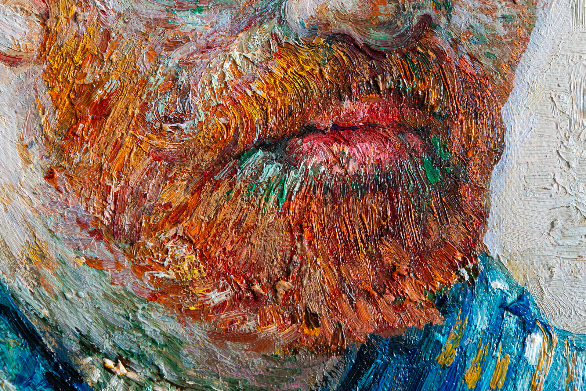 detail Self-Portrait as a Painter Van Gogh reproduction