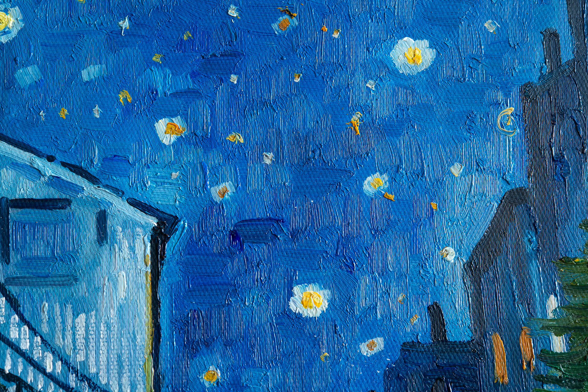 Cafe Terrace Vincent van Gogh reproduction detail