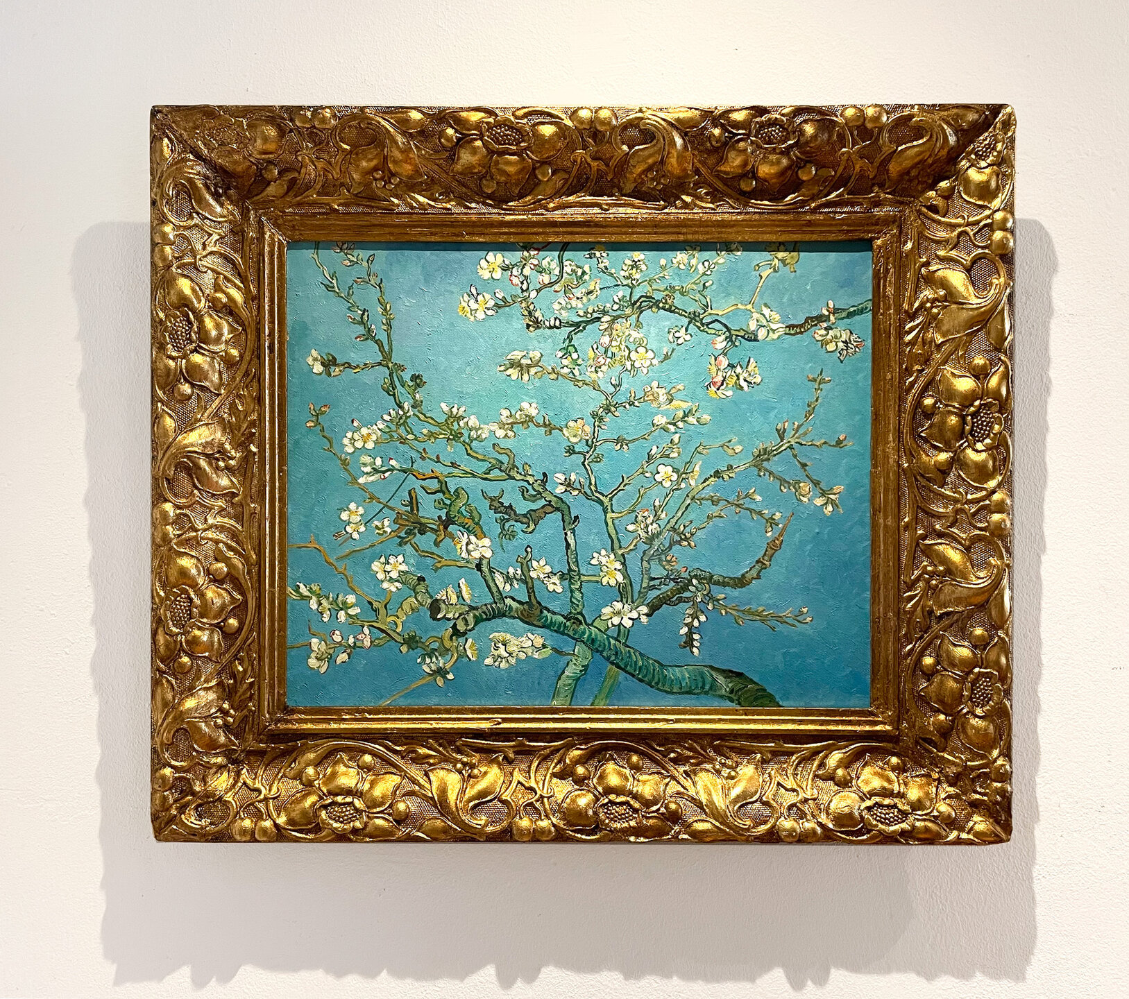 Blossoming Almond Tree framed Vincent van Gogh replica
