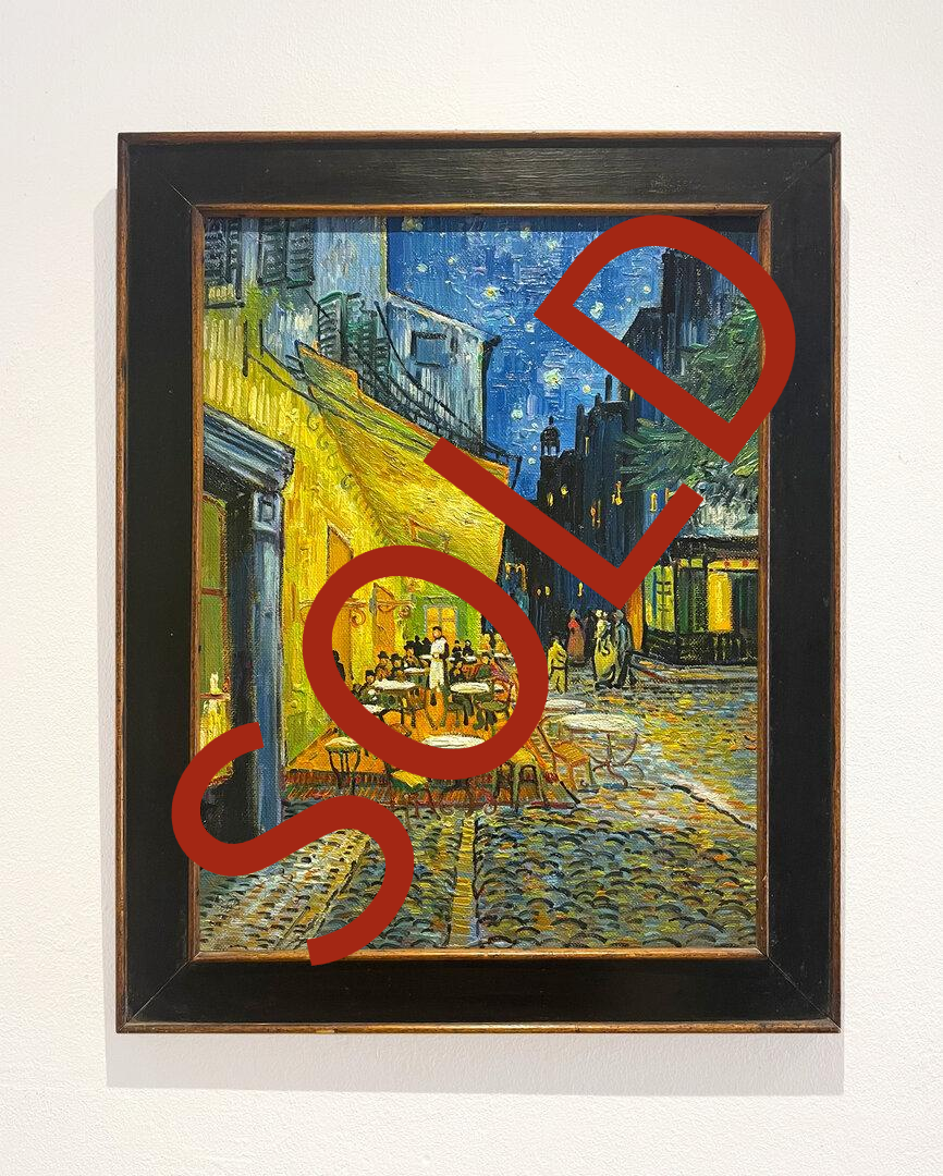 Sold Cafe Terrace framed Vincent van Gogh replica