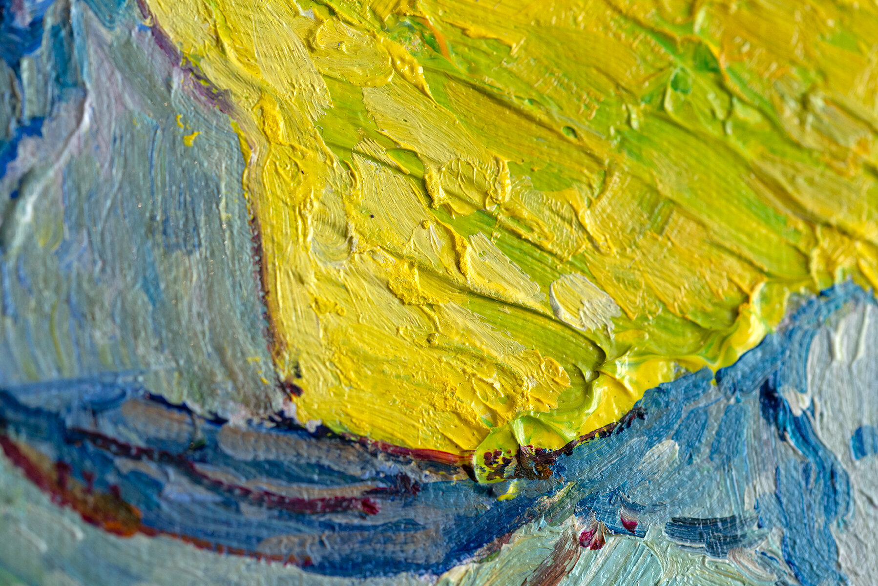 Meadow&nbsp;in the&nbsp;Mountains Van Gogh reproduction, hand-painted in oil on canvas