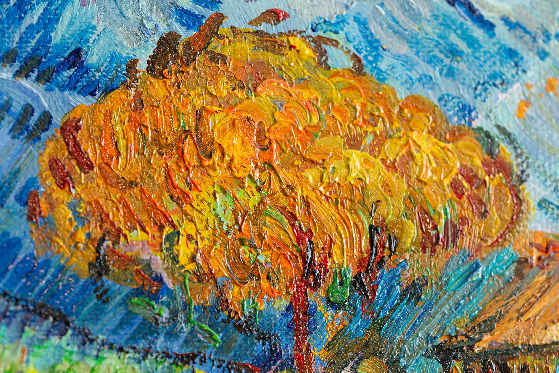Meadow&nbsp;in the&nbsp;Mountains Van Gogh reproduction, hand-painted in oil on canvas