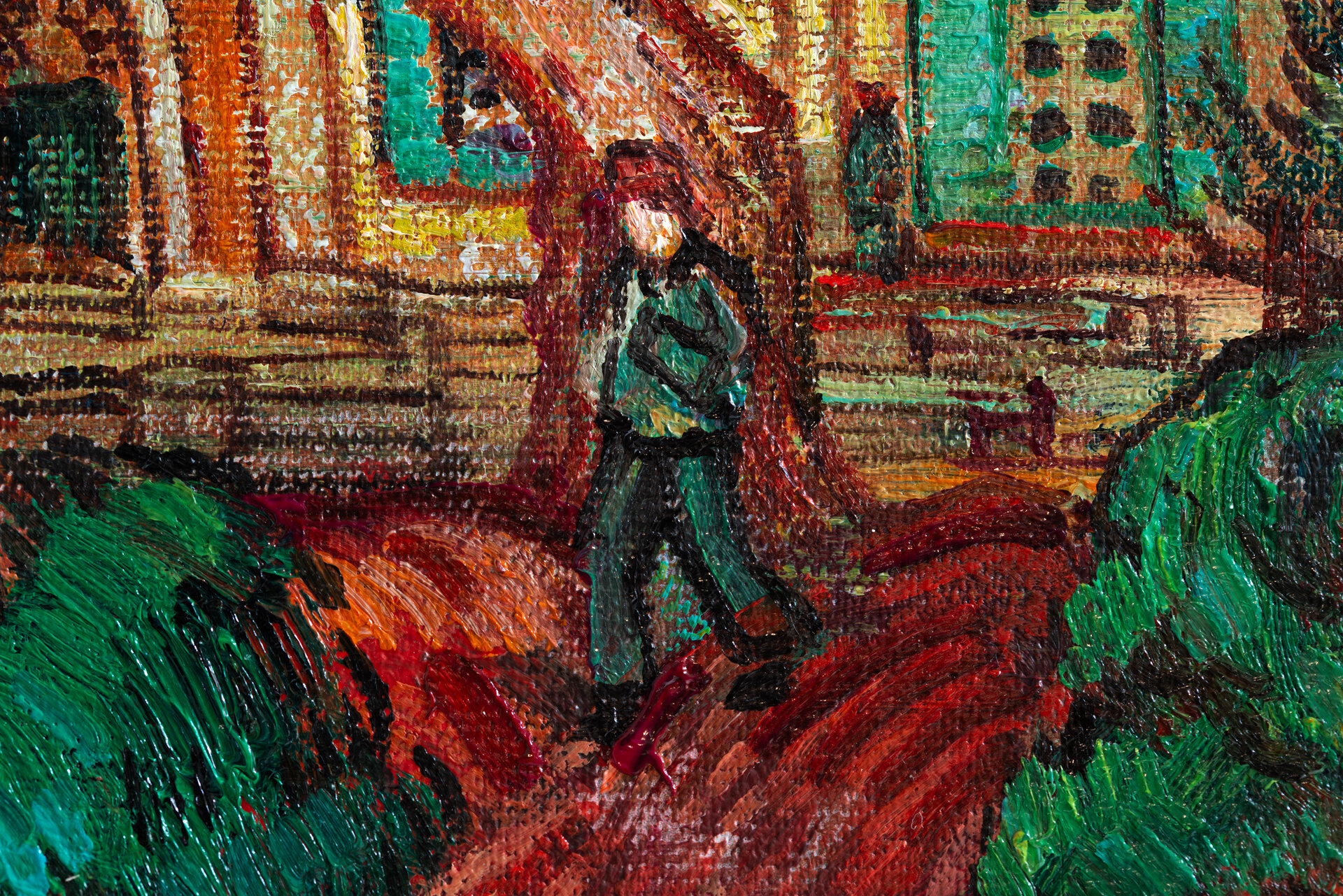Saint-Paul Hospital at Saint-Remy framed Van Gogh reproduction detail