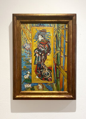 Oiran The Courtesan framed Van Gogh replica