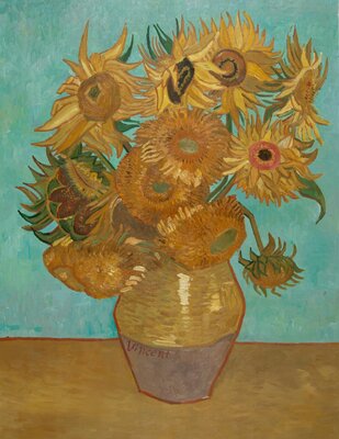 Vase With Twelve Sunflowers Van Gogh Reproduction