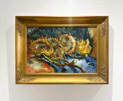Four Cut Sunflowers Van Gogh framed replica
