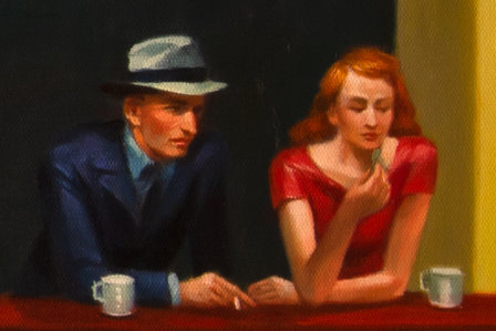 detail Nighthawks oil painting reproduction