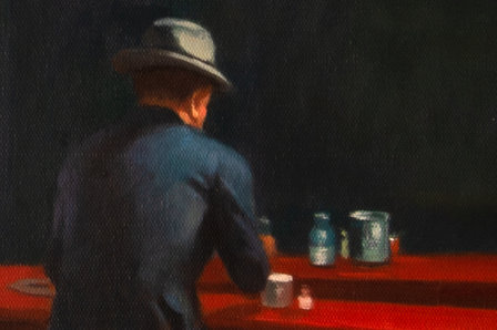 Nighthawks oil painting replica