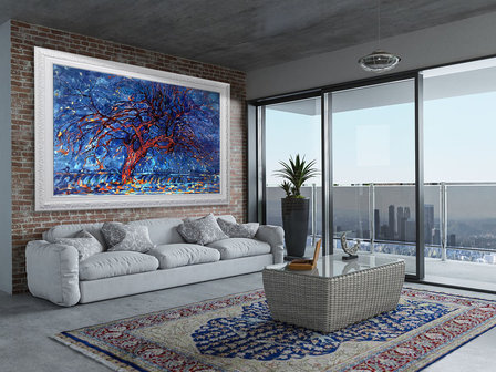 The Red Tree Mondrian reproduction framed