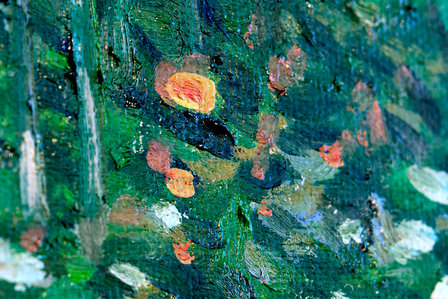 Trees and Undergrowth Van Gogh replica detail