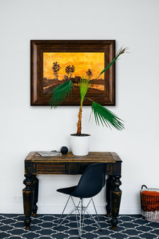 Landscape at Sunset Van Gogh Reproduction framed