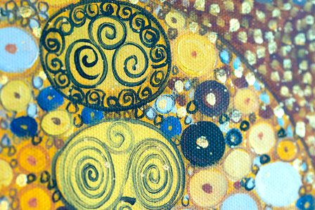 detail Portrait of Adele Bloch Bauer Klimt reproduction