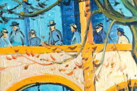 detail The Courtyard of the Hospital in Arles van Gogh replica