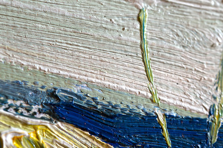 Rocks with Oak Tree Van Gogh reproduction detail