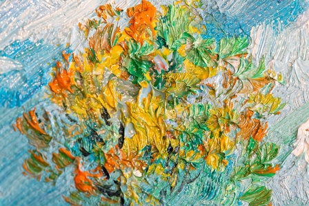 detail Field with Irises near Arles Van Gogh replica