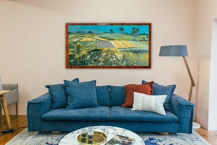 Wheat Fields near Auvers Van Gogh reproduction framed