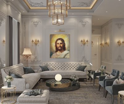 Jesus Christ Heinrich Hofmann reproduction framed