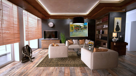 Tarascon Stagecoach Van Gogh reproduction in interior