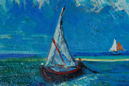 detail Sea at Saintes-Maries-de-la-mer Van Gogh Reproduction