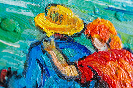 Framed Two Lovers Van Gogh reproduction detail