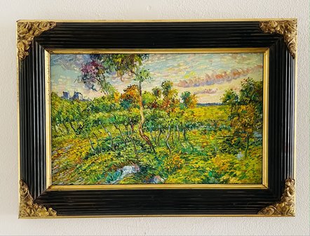 Framed Sunset at Montmajour Van Gogh reproduction