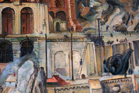 Tower of Babel Pieter Breugel reproduction detail