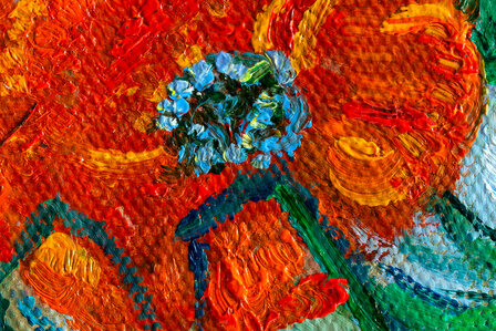detail Butterflies and Poppies framed Van Gogh reproduction