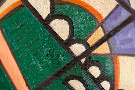 Transverse Line Wassily Kandinsky replica detail