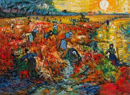 The Red Vineyard framed Van Gogh Reproduction canvas