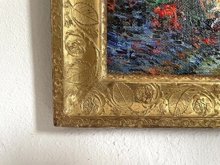 The Red Vineyard framed Van Gogh reproduction, hand-painted in oil on canvas