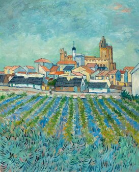View of Saintes-Maries-de-la-Mer Van Gogh reproduction