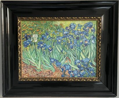 Irises framed Vincent van Gogh reproduction