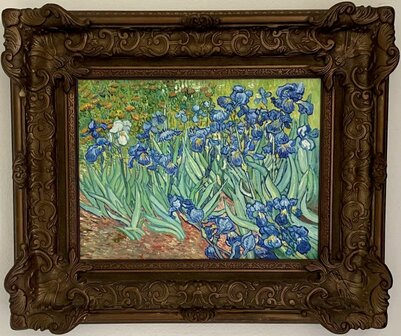 Irises framed Van Gogh reproduction