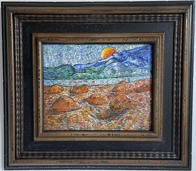 Landscape with Wheat Sheaves and rising Moon