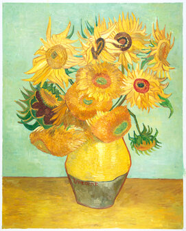 Vase With Twelve Sunflowers Van Gogh reproduction