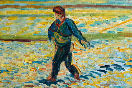 replica The Sower Villa Flora Van Gogh detail