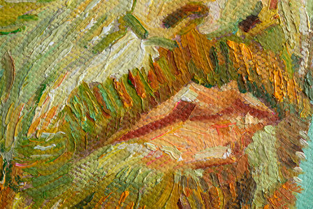 Self-Portrait Dedicated to Paul Gauguin Van Gogh replica detail