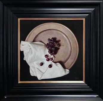 Still Life with Grapes by Nard Kwast hand painted in oil on canvas