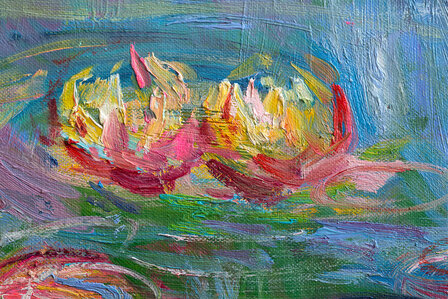 detail Water Lilies Tokyo, Monet replica