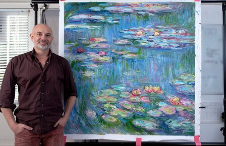 Water Lilies Tokyo, Monet reproduction in oil on canvas