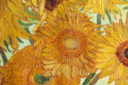 Still Life: Vase with Twelve Sunflowers Van Gogh Reproduction detail