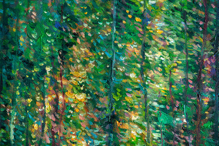 detail Trees and Undergrowth Van Gogh replica