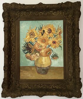 Vase With Twelve Sunflowers Van Gogh framed Reproduction