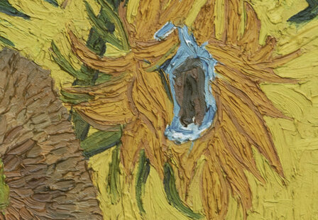 detail Vase with 15 Sunflowers by Cees van Loon Van Gogh replica