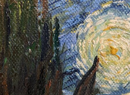 Starry Night Van Gogh replica framed detail