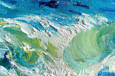 detail Seascape at Saintes-Maries framed Van Gogh reproduction